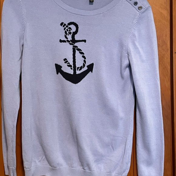 NWOT Talbots Anchor Motif Sweater - Picture 3 of 8